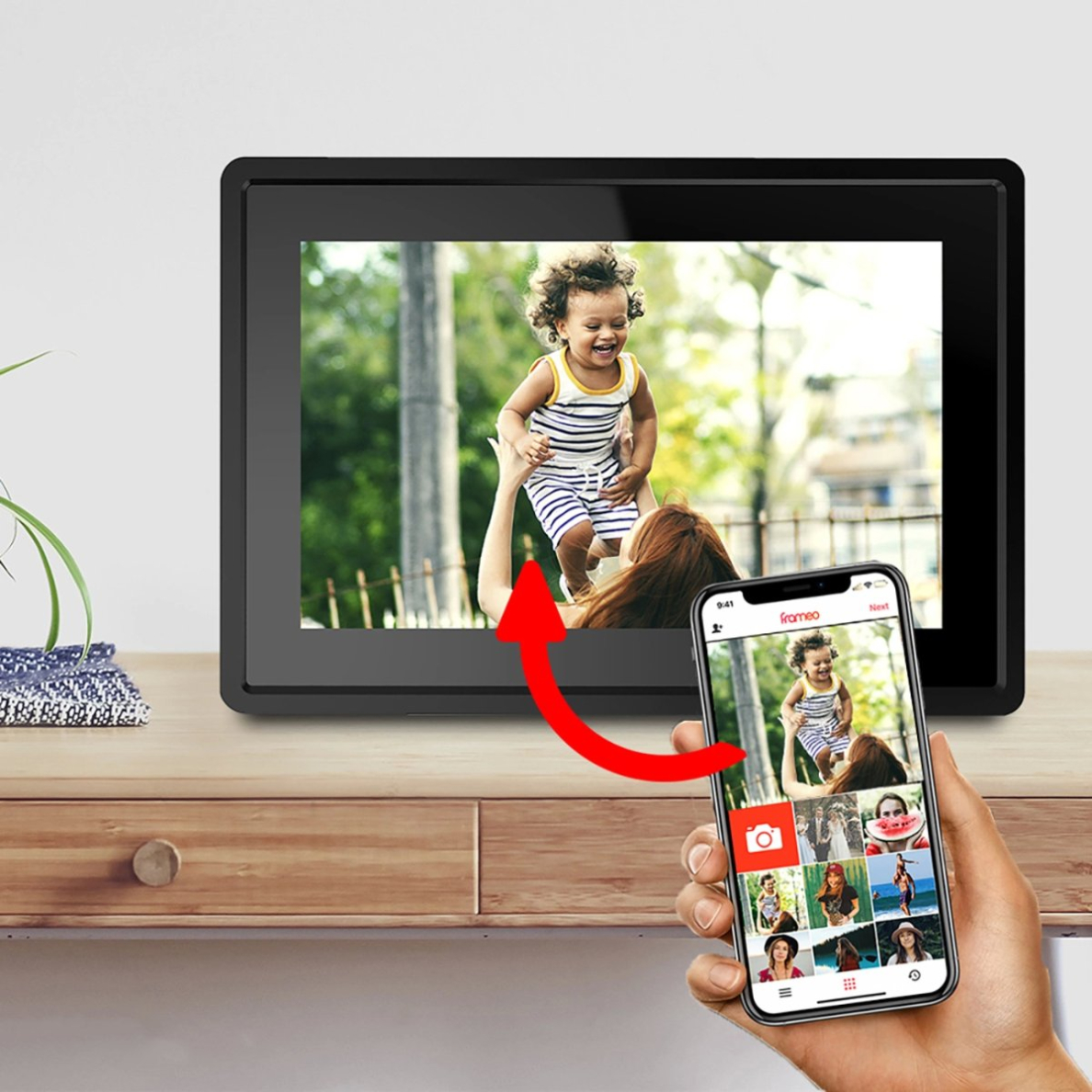 Denver Frameo PFF-1021B 10.1" Digital Frame – juodas 1