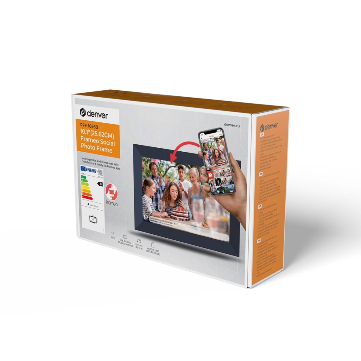 Denver Frameo PFF-1026B 10.1" Digital Frame – juodas 3 Denver Frameo PFF-1026B 10.1" Digital Frame – juodas 3