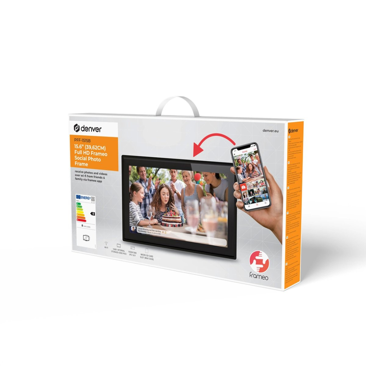 Denver Frameo PFF-1515B 15.6" Digital Frame – juodas 11 Denver Frameo PFF-1515B 15.6" Digital Frame – juodas 11