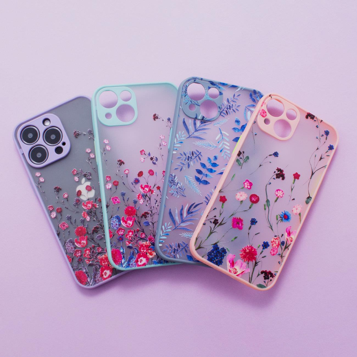 Dėklas Design Case iPhone 12 Pro Gėlėtas, mėlynas 6 Dėklas Design Case iPhone 12 Pro Gėlėtas, mėlynas 6