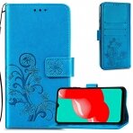 Dėklas Flower Book Samsung A025 A02s tamsiai mėlynas