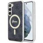 Dėklas Guess GUHMS23SH4STK S23 S911 Juodas/Juodas hardcase 4G MagSafe