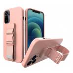 Dėklas su dirželiu Rope case gel TPU Xiaomi Redmi Note 10 / Redmi Note 10S Rožinis Dėklas su dirželiu Rope case gel TPU Xiaomi Redmi Note 10 / Redmi Note 10S Rožinis