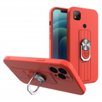 Dėklas su žiedu Ring Case silicone Xiaomi Redmi 9C Raudonas
