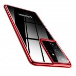 Dėklas TPU Electroplating Samsung Galaxy S21 Plus 5G Raudonais kraštais