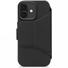 iPhone 17 Decoded silikoninis tekstūruotas nuimamas Wallet MagSafe dėklas – juodas