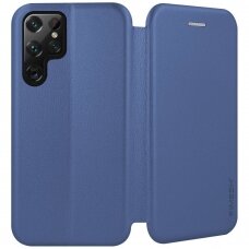 Dėklas Book Elegance Samsung S22 Ultra tamsiai mėlynas