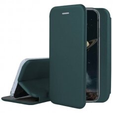 Dėklas Book Elegance Samsung S918 S23 Ultra 5G tamsiai žalias