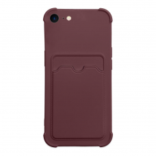 Dėklas Card Armor Case iPhone SE 2022 / SE 2020 / iPhone 8 / iPhone 7 bordo