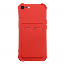 Dėklas Card Armor Case iPhone SE 2022 / SE 2020 / iPhone 8 / iPhone 7 raudonas
