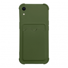 Dėklas Card Armor Case iPhone XS / iPhone X tamsiai žalias