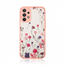 Dėklas Design Case Samsung Galaxy A52s 5G / A52 5G / A52 4G Gėlėtas, rožinis