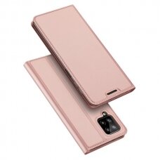 Atverčiamas dėklas Dux Ducis Skin Pro Samsung A226 A22 5G rožinis-auksinis
