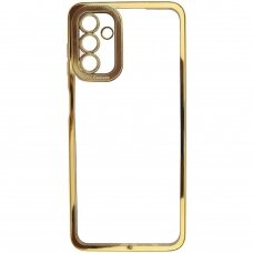 Dėklas Fashion Case Samsung Galaxy A13 5G Baltas, auksiniais kraštais
