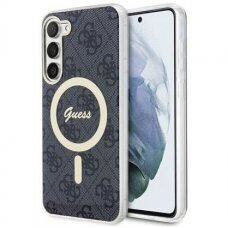 Dėklas Guess GUHMS23SH4STK S23 S911 Juodas/Juodas hardcase 4G MagSafe