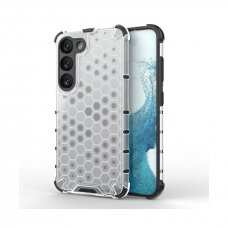 Dėklas Honeycomb case Samsung Galaxy S22 + (S22 Plus) permatomas