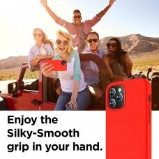 Dėklas Liquid Silicone 1.5Mm Apple Iphone 12 Pro Max Raudonas
