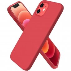 Dėklas Liquid Silicone 1.5mm Apple iPhone 12/12 Pro raudonas