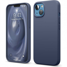 Dėklas Liquid Silicone 1.5mm Apple iPhone 13 tamsiai mėlynas