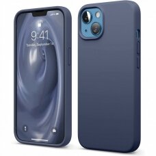 Dėklas Liquid Silicone 1.5mm Apple iPhone 15 Plus tamsiai mėlynas