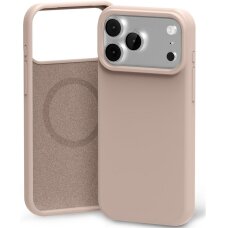 iPhone 17 Pro Mercury Pure MagSafe Silicon dėklas – rožinio smėlio