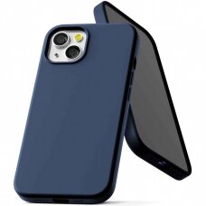 Dėklas Mercury Silicone Case Apple iPhone 14 tamsiai mėlynas