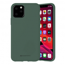 Dėklas Mercury Silicone Apple iPhone 15 - tamsiai žalias