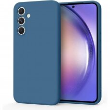 Dėklas Mercury Silicone Case Samsung A146 A14 5G tamsiai mėlynas