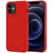 Dėklas Mercury Soft Jelly Case Apple iPhone 12 Pro Max raudonas