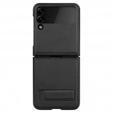 Dėklas Nillkin Qin Leather (Plain Leather) Samsung F711 Z Flip3 5G juodas