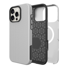 Dėklas Perfectionists Triangle Mag Case Apple iPhone 15 Pro sidabrinis