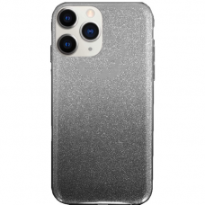 Dėklas Shine Apple iPhone 13 Pro sidabrinis - juodas