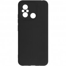 Dėklas Slim Case Xiaomi Redmi 11A / Poco C55 / Redmi 12C thin silicone case Juodas