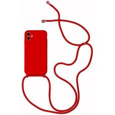 Dėklas Strap Silicone Case Apple iPhone 12 mini raudonas