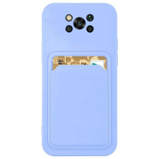 Dėklas su kišenėle kortelėms Card Case Xiaomi Poco X3 NFC Violetinis