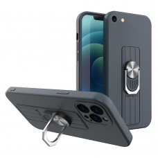 Dėklas su žiedu Ring Case silicone iPhone 7/8/SE2020/SE2022 Tamsiai mėlynas