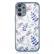 Dėklas Design Case Samsung Galaxy A13 5G Gėlėtas, tamsiai mėlynas