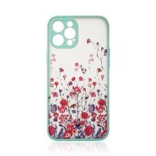 Akcija! Dėklas Design Case iPhone 12 Pro Gėlėtas, mėlynas
