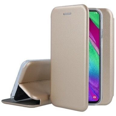 Dėklas Elegant wallet Samsung S916 S23 Plus 5G auksinis Dėklas Elegant wallet Samsung S916 S23 Plus 5G auksinis