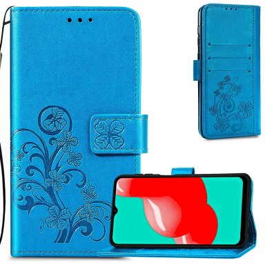 Dėklas Flower Book Samsung A155 A15 4G mėlynas Dėklas Flower Book Samsung A155 A15 4G mėlynas