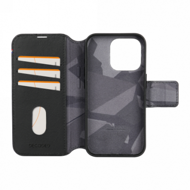 Decoded Detachable Wallet – MagSafe pritaikyta Odinis dėklas skirta iPhone 15 Pro Max (Juodas) 2