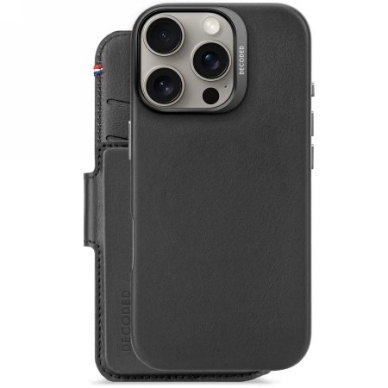 Decoded Leather Detachable Wallet MagSafe Atverčiamas dėklas iPhone 16 Pro - Juodas 1 Decoded Leather Detachable Wallet MagSafe Atverčiamas dėklas iPhone 16 Pro - Juodas 1