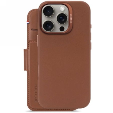 Decoded Leather Detachable Wallet MagSafe Atverčiamas dėklas iPhone 16 Pro - Rudas 1 Decoded Leather Detachable Wallet MagSafe Atverčiamas dėklas iPhone 16 Pro - Rudas 1