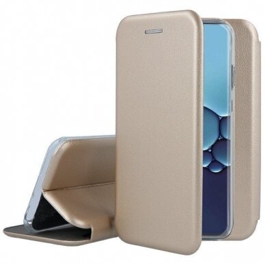 Dėklas Elegant wallet Huawei P20 Lite auksinis