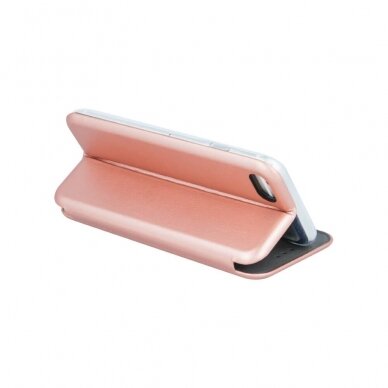 Atverčiamas dėklas Book Elegance Huawei P30 Lite rožinis-auksinis  4