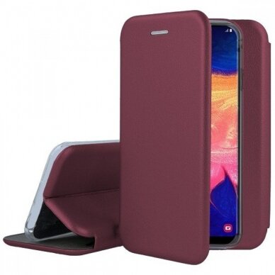 Dėklas Elegant wallet Samsung A105 A10 Bordo