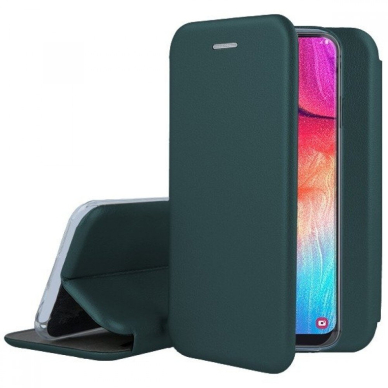 Dėklas Elegant wallet Samsung A505 A50/A507 A50S/A307 A30S Tamsiai Žalias