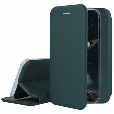 Dėklas Book Elegance Samsung S916 S23 Plus 5G tamsiai žalias
