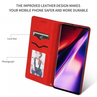 Dėklas Business Style Samsung Galaxy A13 4G raudonas  1