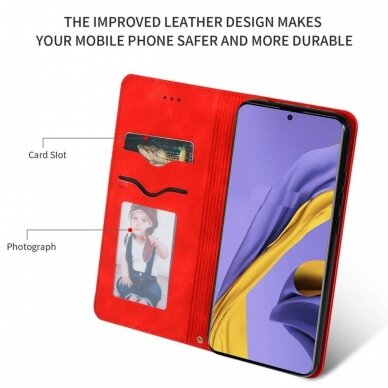 Dėklas Business Style Samsung A515 A51 Raudonas 2 Dėklas Business Style Samsung A515 A51 Raudonas 2